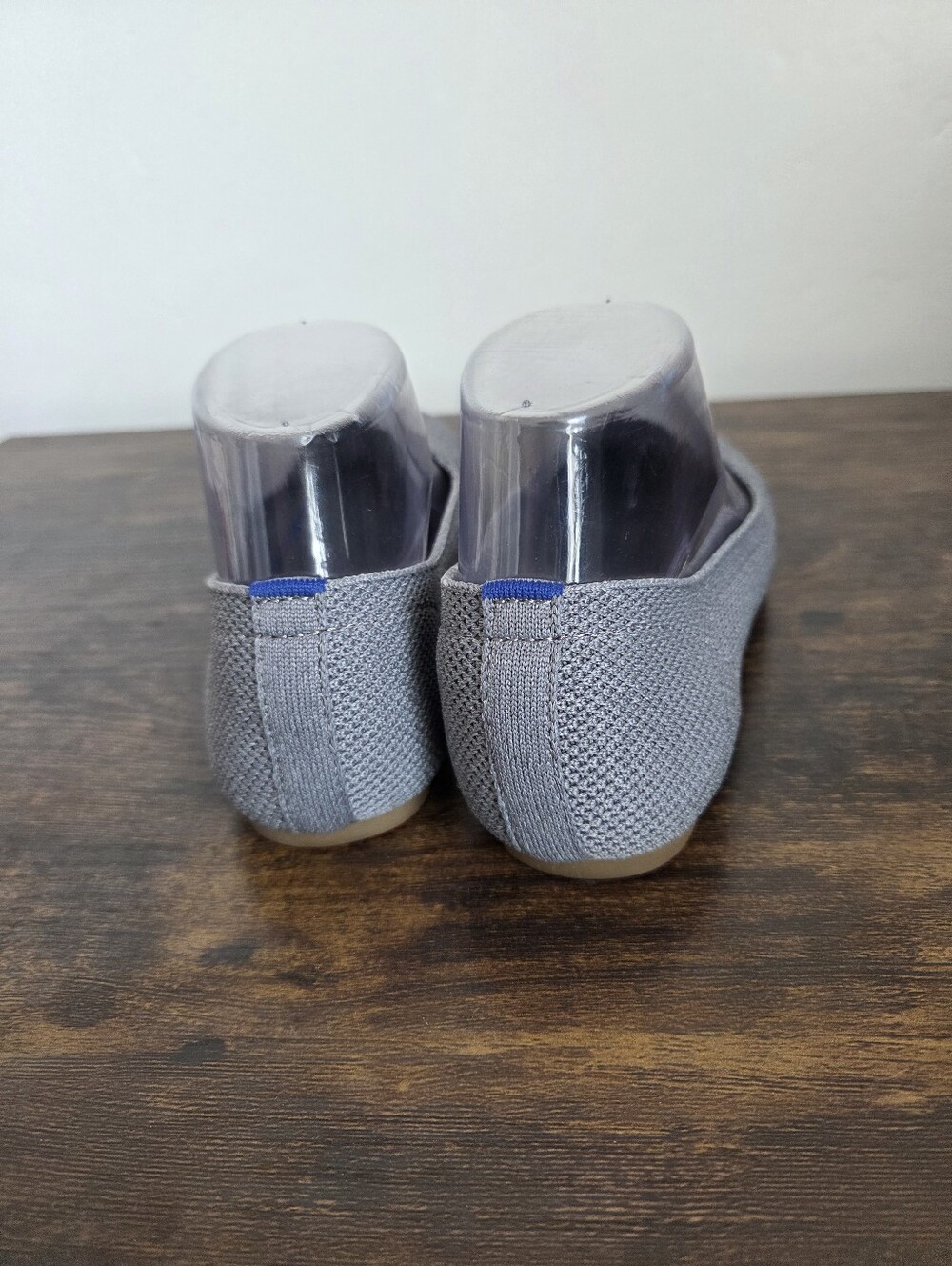 Gray Knit Pointed Toe Ballet Flat Shoes Slip On Preppy Comfy Office School 6 - Picture 5 of 9